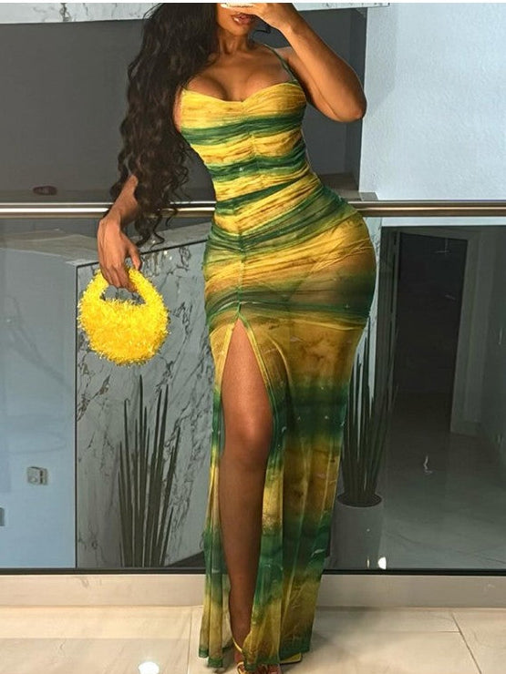 High Rise Backless Sleeveless Maxi Dresses